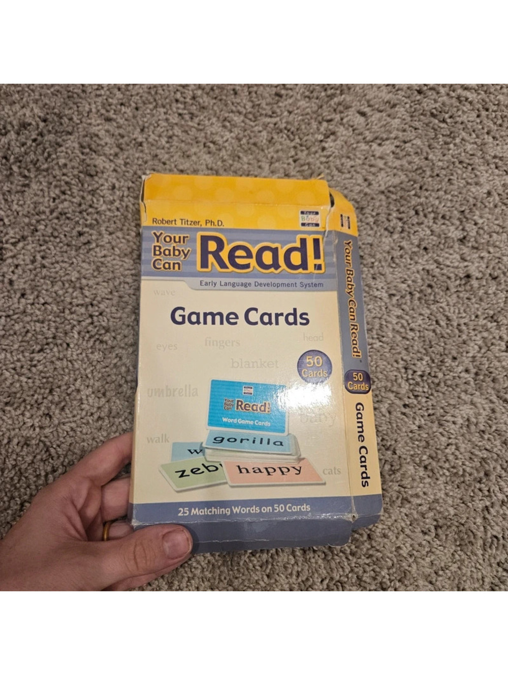 Your Baby Can Read Game Cards 50 Card Early Learning Reading Robert Titzer
